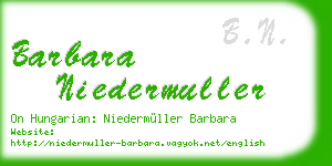 barbara niedermuller business card