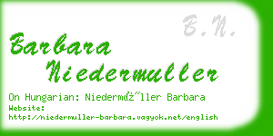 barbara niedermuller business card